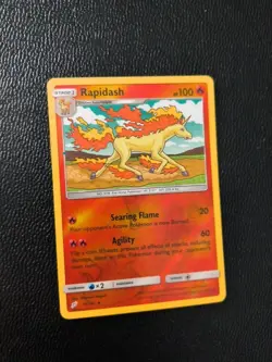 2019 Rapidash 18/181 Sm-Team Up Reverse Holo Pokemon TCG Card - LP CONDITION - Image 2