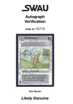 Star Wars CCG - Leslie Dilley † (art director) signed card - SWAU verified - Image 1