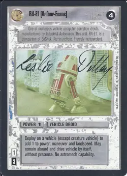 Star Wars CCG - Leslie Dilley † (art director) signed card - SWAU verified - Image 2