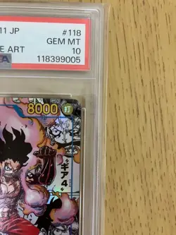 PSA 10 One Piece Card Monkey D. Luffy Gear4 Manga Alt OP11-118 Fist of Divine JP - Image 3