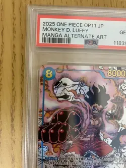 PSA 10 One Piece Card Monkey D. Luffy Gear4 Manga Alt OP11-118 Fist of Divine JP - Image 4