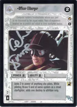Star Wars CCG - Celia Imrie (Officer Ellberger) - autograph / signed card - Image 1