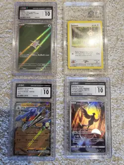 Pokemon Slabs, 3 CGC 10, 1 TAG 7 - Image 1