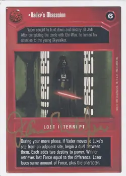 Star Wars CCG - James Earl Jones † (Darth Vader Obsession) - signed card - Image 1