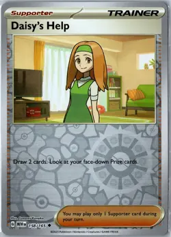 Pokemon Card - Daisy's Help 158/165 151 Uncommon Reverse Holo Near Mint - Image 1