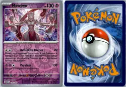 Pokemon Card - Mewtwo 151 150/165 2023 Rare Reverse Holo Near Mint - Image 3