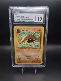 Pokemon TCG Kabuto W Gold Stamp Wizards Promo Card 50/62 CGC Gem Mint 10 - Image 1