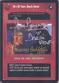 Star Wars CCG - Dave Prowse † & Jeremy Bulloch † - signed card - autograph - Image 1