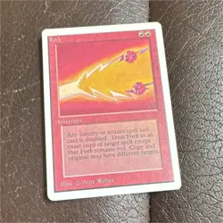 MTG Unlimited Edition Fork Rare Red Interrupt - English, Amy Weber - Image 1