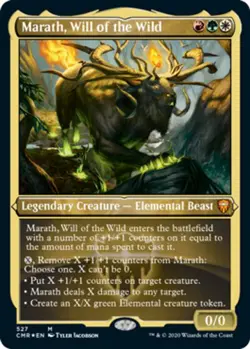 1 x Marath, Will of the Wild - Foil Etched - Commander Legends - Light Play - MT - Image 1