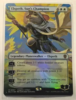 Elspeth, Sun's Champion (Borderless) Commander: Bloomburrow Foil - MTG MYTHIC - Image 1