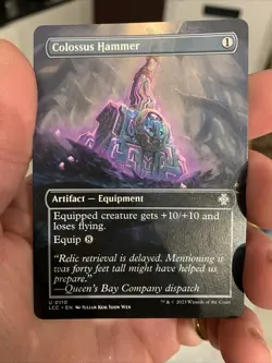 MTG ~ LOST CAVERNS OF IXALAN COMMANDER ~ COLOSSUS HAMMER ~ FULL ART - Image 1