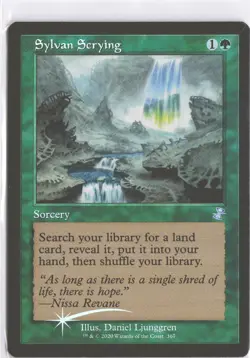MTG Sylvan Scrying (367) *Foil* Retro Frame Time Spiral: Remastered 2021 NM - Image 1