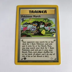 Pokemon Neo Genesis 1st Edition Pokemon March Card 102/111 LP / Good - Image 1