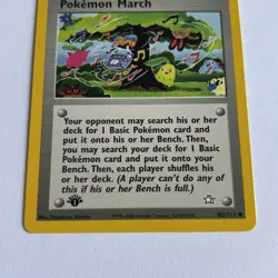 Pokemon Neo Genesis 1st Edition Pokemon March Card 102/111 LP / Good - Image 2