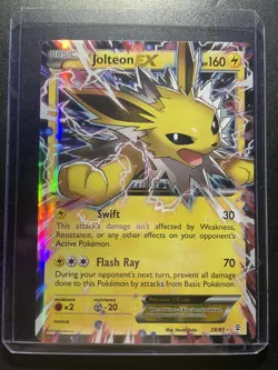 Pokemon Jolteon EX 28/83 Generations Holo Rare EX HP160 English TCG - Image 1