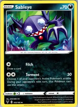 Sableye Vivid Voltage 105/185 Uncommon Pokemon Near Mint - Image 1