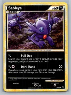 Sableye 35/90 Uncommon HGSS Undaunted Pokemon LP/MP - Image 1