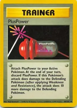 PlusPower 84/102 Base Set Uncommon LP Pokemon TCG - Image 1