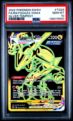 2022 Pokemon Silver Tempest Rayquaza Vmax Full Art #TG29 PSA 10 Trainer Gallery - Image 1