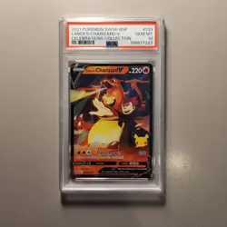 2021 Pokemon Lance's Charizard V Promo SWSH133 PSA 10 - Image 1