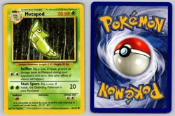 Metapod 54/102 Common Base Set Unlimited Pokemon Lightly Played - Image 3