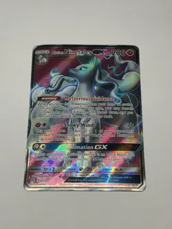 Pokemon Card TCG Alolan Ninetales GX Full Art 205/214 Sun & Moon Lost Thunder HP - Image 1