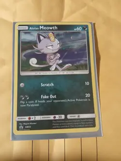 Pokemon TCG Cards Alolan Meowth SM43 Black Star Promo - Image 1