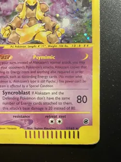 Pokemon Card-Alakazam-1/165-Expedition- Holo-ENG-Played-Altered - Image 5