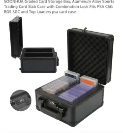 Graded Card Storage Box Aluminium, Black, Lockable, Great Condition. - Image 1