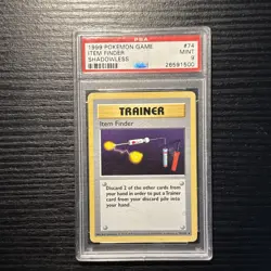 PSA 9 MINT Item Finder 1999 Base Set 74/102 Shadowless Graded Pokemon Card - Image 1
