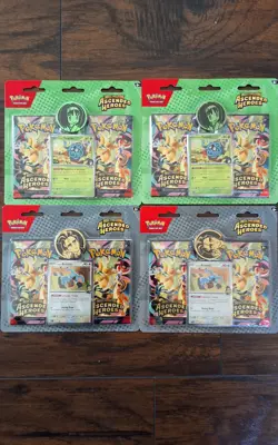 Lot Of 4 Pokemon Ascended Heroes 2 pack blister Promo Card & Coin Factory Sealed - Image 1