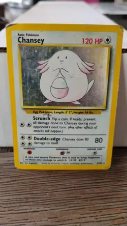 CHANSEY Base Set POKEMON Holo 1999 Trading Card 3/102 TCG - Image 1