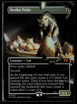 Ocelot Pride Borderless-Mythic 0322-MTG MH3-FOIL NM - Image 1