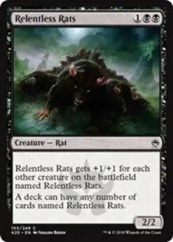 MTG Relentless Rats, NM-Mint, English Masters 25 - Image 1