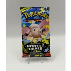 Pokemon Mega Evolution Perfect Order Sealed Booster Pack 10 Cards- Clafable - Image 1