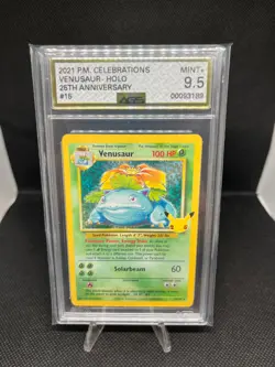 2021 Pokemon 25th Anniversary Celebrations Holo Venusaur #15 AGS 9 - Image 1