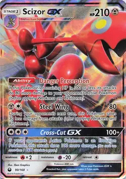 Scizor GX - 90/168 Holo Holo GX Rare 2018 Celestial Storm Pokemon DMG - Image 1