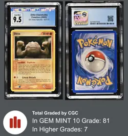 CGC 10 Pokemon 2005 Ditto (Geodude) Delta Species 62/113 Regular Common PSA - Image 1