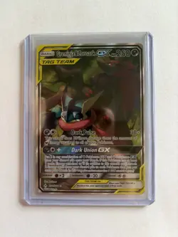 Greninja & Zoroark GX 201/214 Full Art Ultra Rare Tag Team Pokemon NM... - Image 1