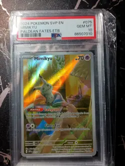 2024 Pokemon SVP en Mimikyu #075 Paladean Fates Etb PSA 10 - Image 1