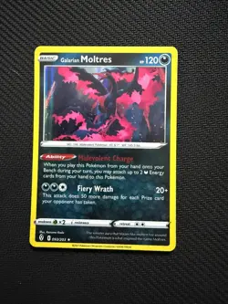 Galarian Moltres 093/203 Holo Rare Evolving Skies Pokemon Holo Near Mint - Image 1