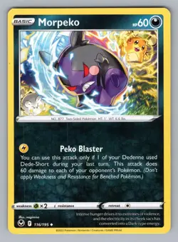 MORPEKO 116/195 UC SILVER TEMPEST POKEMON LP SIT 2022 - Image 1