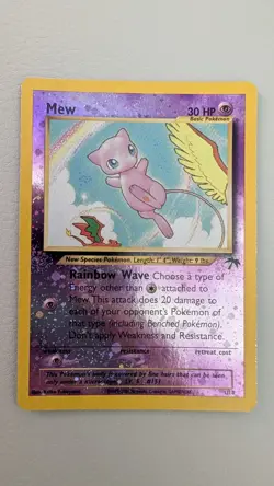 Pokemon Mew Reverse Holo Card 1/18 Southern Islands - Image 1