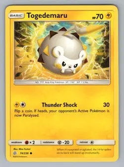 TOGEDEMARU 74/236 C COSMIC ECLIPSE POKEMON NM CEC 2019/' - Image 1