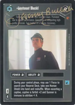 Star Wars CCG - Jeremy Bulloch † (Boba Fett / Lt. Sheckil) - signed card - Image 1