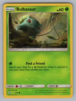 BULBASAUR 1/18 C DETECTIVE PIKACHU _POKEMON HOLO LP DET 2019 - Image 1