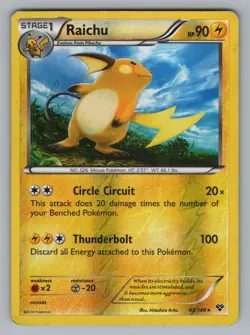 RAICHU 43/146 POKEMON REVERSE HOLO MP XY 2014 - Image 1