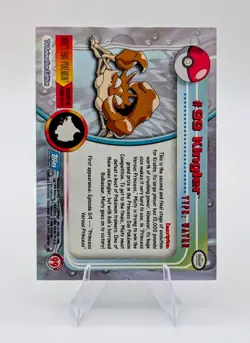 2000 Topps Pokemon Blue Logo: Kingler Foil - #99 - LP - Image 2