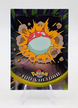 2000 Topps Pokemon Blue Logo: Voltorb Foil #100 - LP - Image 1
